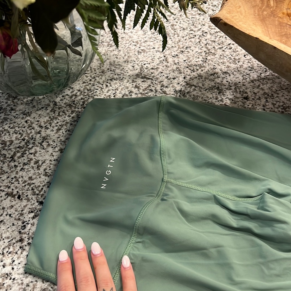 NVGTN Medium green leggings. No count our. Soft material. No tags but never worn